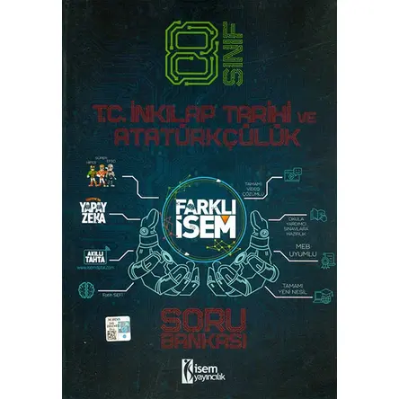 8.Sınıf Farklı İsem İnkılap Tarihi ve Atatürkçülük Soru Bankası İsem Yayıncılık