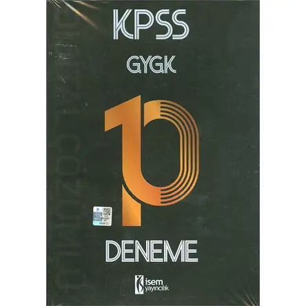 2021 KPSS Genel Yetenek Genel Kültür 10 Deneme İsem Yayıncılık