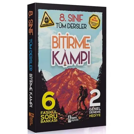 İsem 2021 8. Sınıf Bitirme Kampı Tüm Dersler 6 Fasikül Soru Bankası 2 Genel Deneme Hediyeli