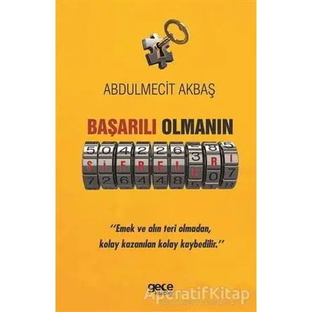 Başarılı Olmanın Şifreleri - Abdülmecit Akbaş - Gece Kitaplığı