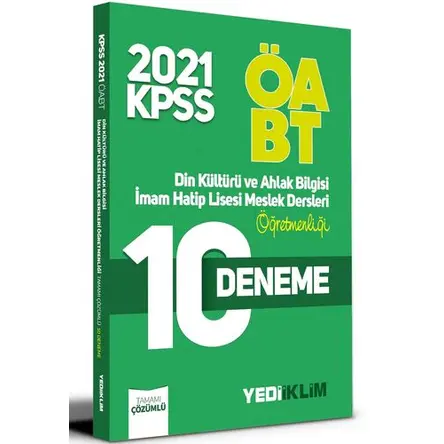Yediiklim 2021 ÖABT Din Kültürü Öğretmenliği Çözümlü 10 Deneme