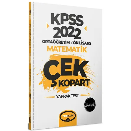 Yediiklim 2022 KPSS Ortaöğretim Ön Lisans Genel Yetenek Matematik Çek Kopart Yaprak Test
