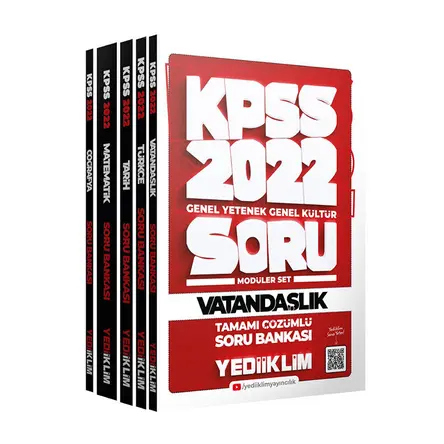 Yediiklim 2022 KPSS GY GK Tamamı Çözümlü Modüler Soru Bankası