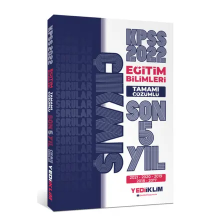 Yediiklim 2022 KPSS Eğitim Bilimleri Tamamı Çözümlü Son 5 Yıl Çıkmış Sorular