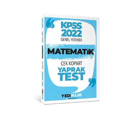 Yediiklim 2022 KPSS Lisans Genel Yetenek Matematik Çek Kopart Yaprak Test