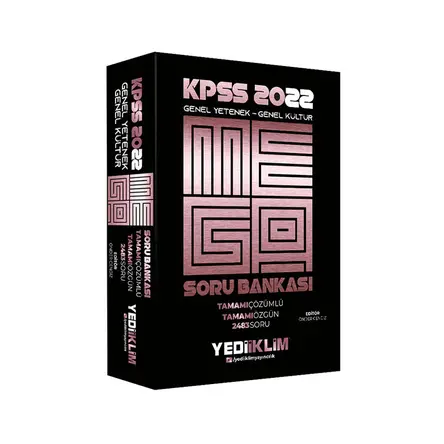 Yediiklim 2022 KPSS Genel Yetenek Genel Kültür Mega Tamamı Çözümlü Soru Bankası