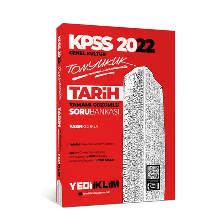 Yediiklim 2022 KPSS Genel Kültür Tonyukuk Tarih Tamamı Çözümlü Soru Bankası