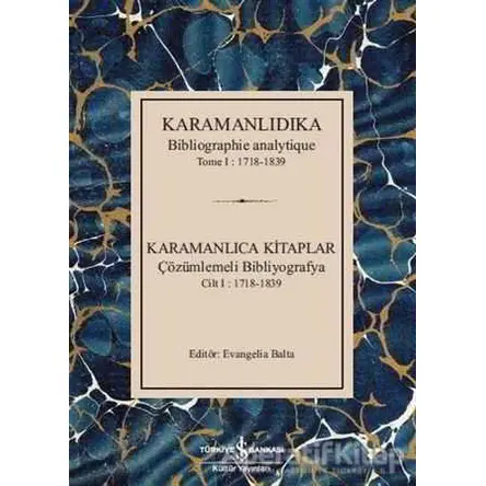 Karamanlıca Kitaplar - Evangelia Balta - İş Bankası Kültür Yayınları