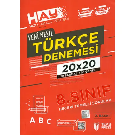 8.Sınıf 20x20 Türkçe Denemesi Teas Press
