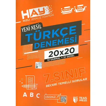 7.Sınıf 20x20 Türkçe Denemesi Teas Press