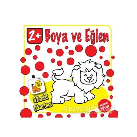 Boya ve Eğlen - Kırmızı Kitap - 32 Adet Çıkartma - Kolektif - Parıltı Yayınları