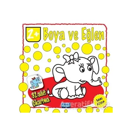 Boya ve Eğlen - Sarı Kitap - 32 Adet Çıkartma - Kolektif - Parıltı Yayınları