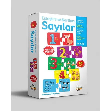 Sayılar - Eşleştirme Kartları (4+ Yaş) - Muhammet Cüneyt Özcan - 0-6 Yaş Yayınları