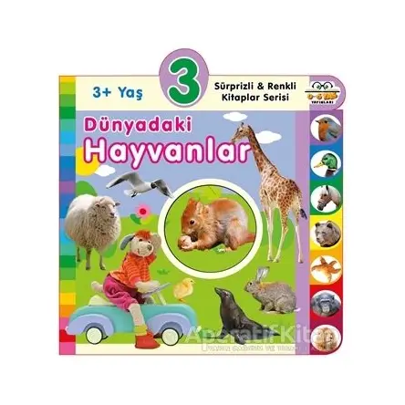 3+ Yaş Dünyadaki Hayvanlar - Kolektif - 0-6 Yaş Yayınları