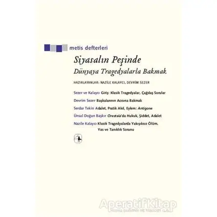 Siyasalın Peşinde - Nazile Kalaycı - Metis Yayınları