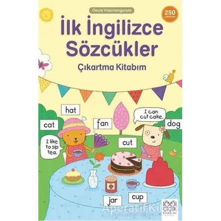 İlk İngilizce Sözcükler Çıkartma Kitabım - Okula Hazırlanıyorum - Kolektif - 1001 Çiçek Kitaplar