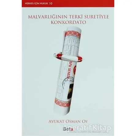 Malvarlığının Terki Suretiyle Konkordato - Osman Oy - Beta Yayınevi