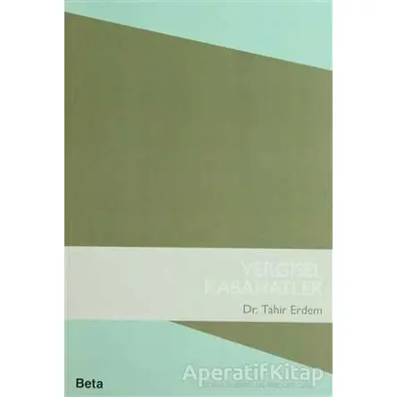 Vergisel Kabahatler - Tahir Erdem - Beta Yayınevi