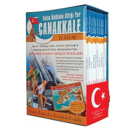 Vatan Kalbinin Attığı Yer Çanakkale (10 Kitap Takım) - Sara Gürbüz Özeren - Damla Yayınevi