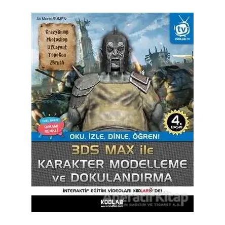 3D Studio Max Karakter Modelleme ve Dokulandırma (Renkli Baskı)