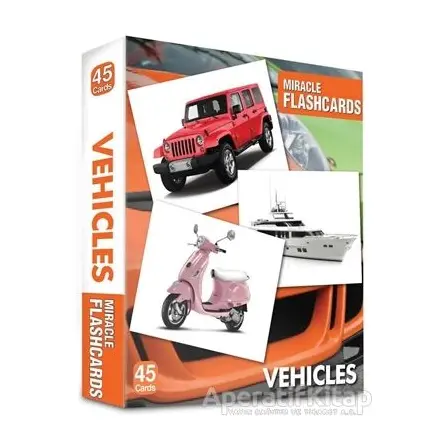 Miracle Flashcards - Vehicles Box 45 Cards - Kolektif - MK Publications