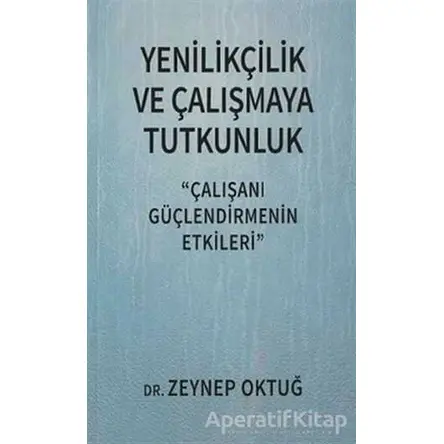 Yenilikçilik ve Çalışmaya Tutkunluk - Zeynep Oktuğ - Sistem Yayıncılık