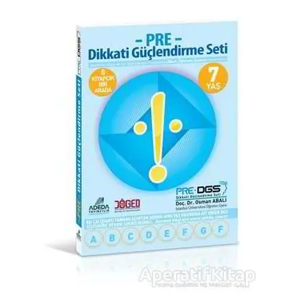 Adeda PRE Dikkati Güçlendirme Seti 1. Sınıf 7 Yaş - Osman Abalı - Adeda Yayınları