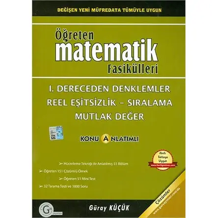 Gür Öğreten Matematik 1.Dereceden Denklemler, Reel Eşitsizlik - Sıralama Mutlak Değer