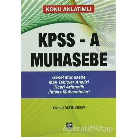 Konu Anlatımlı KPPS-A Muhasebe - Cemal Altınkeser - Gazi Kitabevi