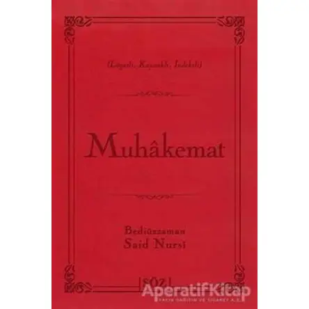 Muhakemat (Çanta Boy) - Bediüzzaman Said-i Nursi - Söz Basım Yayın