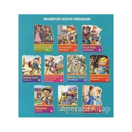 Dünya Masalları (Şekilli Kesim) 10 Kitap - Akvaryum Yayınevi