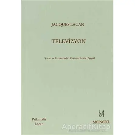 Televizyon - Jacques Lacan - MonoKL