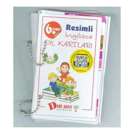 6.Sınıf Resimli İngilizce Dil Kartları Dahi Adam Yayınları