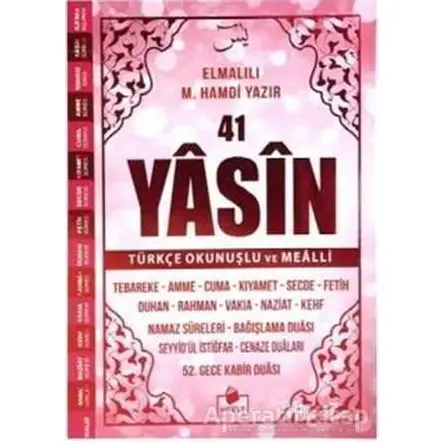 41 Yasin-i Şerif Türkçe Okunuşlu ve Mealli - Merve Yayınları