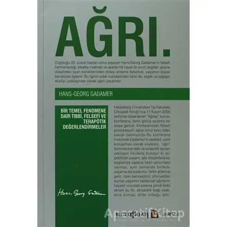 Ağrı / Eş - Hans-Georg Gadamer - Avesta Yayınları