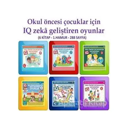 Okul Öncesi Çocuklar İçin IQ Zeka Geliştiren Oyunlar (6 kitap) - Bahar Çelik - Ekinoks Yayın Grubu