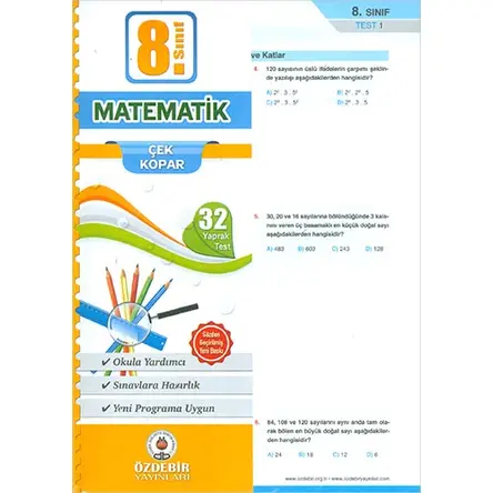 Özdebir 8.Sınıf Matematik Yaprak Test