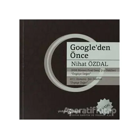 Google’den Önce - Nihat Özdal - Hayal Yayınları