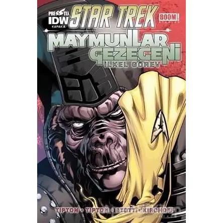 Star Trek Maymunlar Gezegeni - Kapak A - Scott Tipton - Presstij Kitap