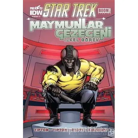 Star Trek Maymunlar Gezegeni - Kapak C - Scott Tipton - Presstij Kitap