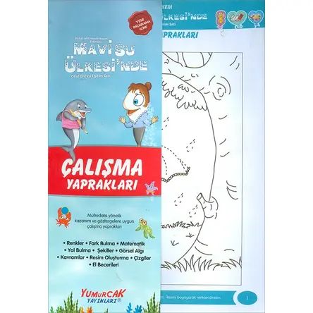 Mavi Su Ülkesi’nde Okul Öncesi Eğitim Çalışma Yaprakları - Yumurcak Yayınları