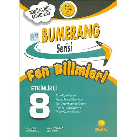8.Sınıf Fen Bilimleri Etkinlikli Bumerang Serisi Günay Yayınları