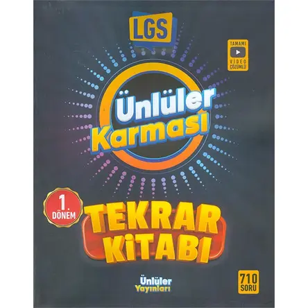1.Dönem LGS Tekrar Kitabı 710 Soru Ünlüler Karması