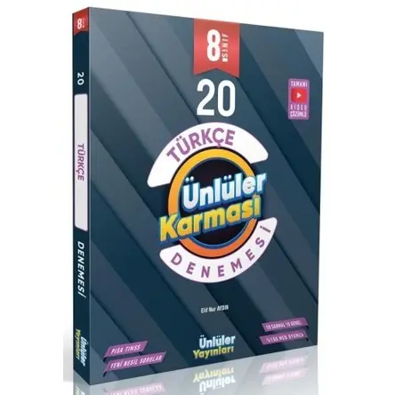 Ünlüler 2021 8. Sınıf Türkçe Ünlüler Karması 20 Deneme Video Çözümlü