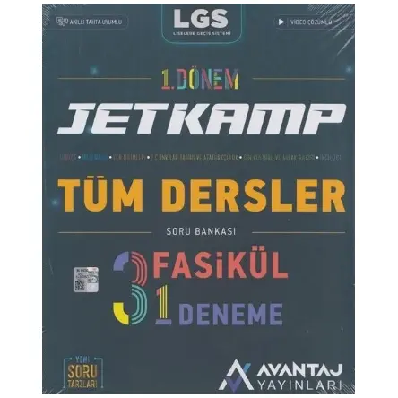 Avantaj 8. Sınıf LGS Tüm Dersler 1. Dönem Jet Kamp Fasikül Denemeleri