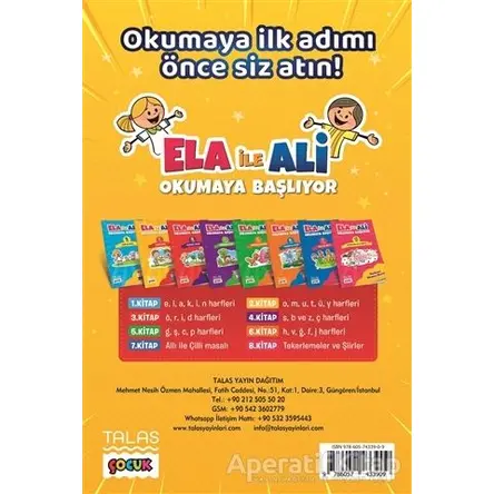 Ela ile Ali Okumaya Başlıyor ( 8 Kitap Set ) - Mehmet Buğra - Talas Yayınları