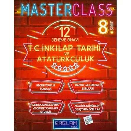 Sağlam Test 8.Sınıf Master Class İnkılap Tarihi 12 Deneme