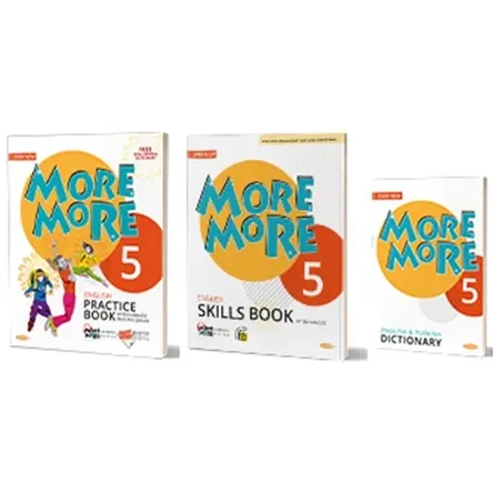 Kurmay ELT More and More English 5 Practice Book + Skills Book + Dictionary (3 Kitap Set)