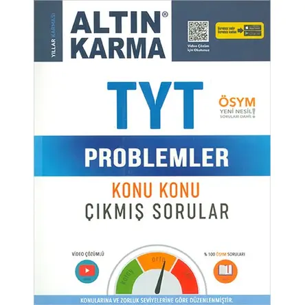 Altın Karma TYT Problemler Konu Konu Çıkmış Sorular