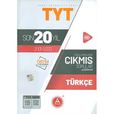TYT Türkçe Son 20 Yıl Konularına Göre Çözümlü Çıkmış Sorular A Yayınları